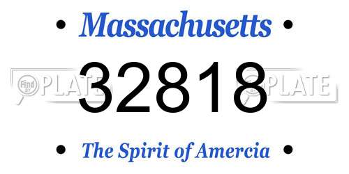 32818 Massachusetts License Plate