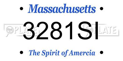 3281SI Massachusetts License Plate