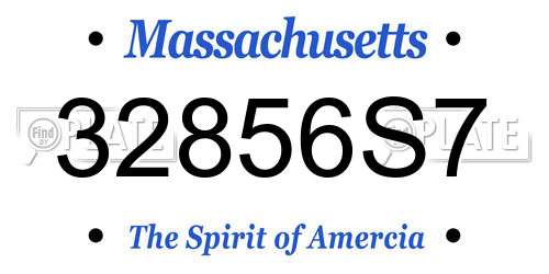 32856S7 Massachusetts License Plate