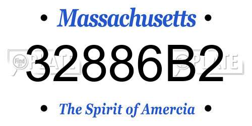 32886B2 Massachusetts License Plate