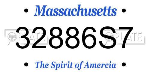 32886S7 Massachusetts License Plate