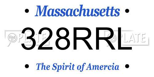 328RRL Massachusetts License Plate