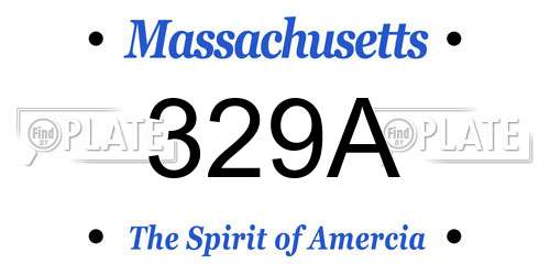 329A Massachusetts License Plate