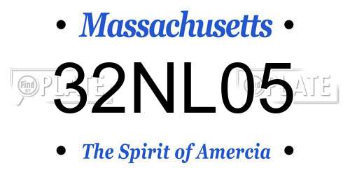 32NL05 Massachusetts License Plate