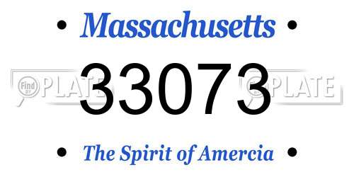 33073 Massachusetts License Plate