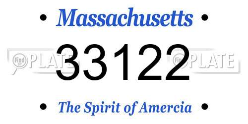 33122 Massachusetts License Plate