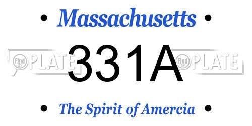 331A Massachusetts License Plate