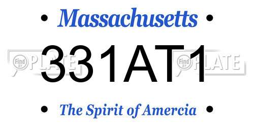 331AT1 Massachusetts License Plate
