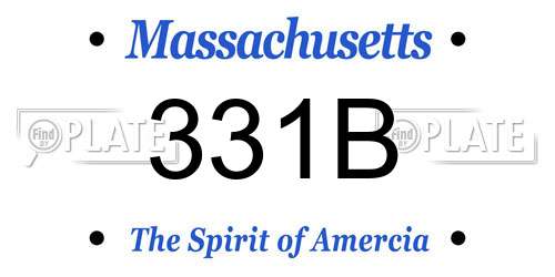 331B Massachusetts License Plate