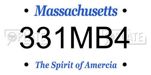 331MB4 Massachusetts License Plate