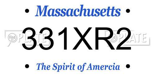 331XR2 Massachusetts License Plate