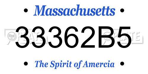 33362B5 Massachusetts License Plate
