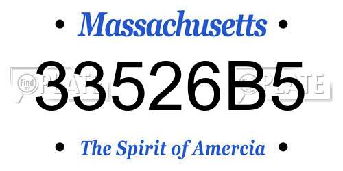 33526B5 Massachusetts License Plate