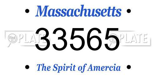 33565 Massachusetts License Plate