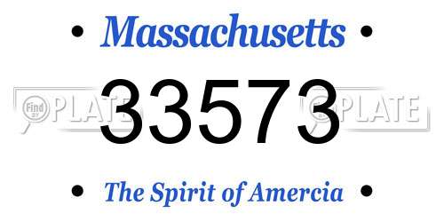 33573 Massachusetts License Plate