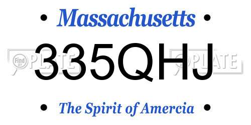 335QHJ Massachusetts License Plate