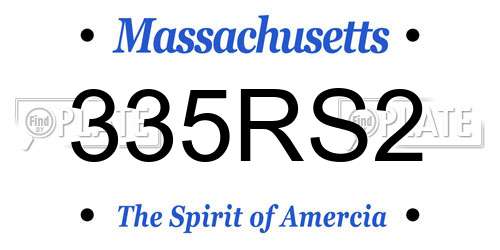 335RS2 Massachusetts License Plate