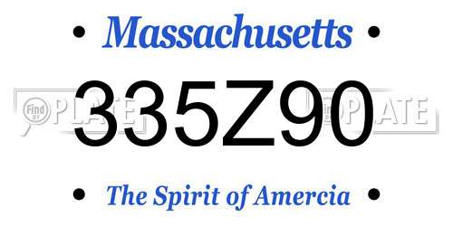 335Z90 Massachusetts License Plate