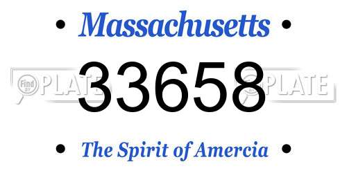 33658 Massachusetts License Plate