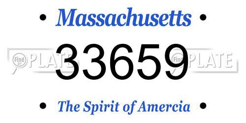 33659 Massachusetts License Plate