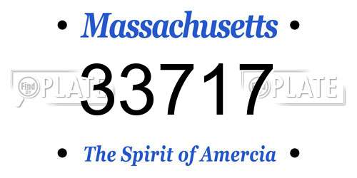 33717 Massachusetts License Plate