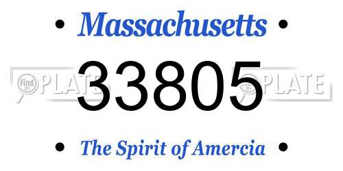 33805 Massachusetts License Plate