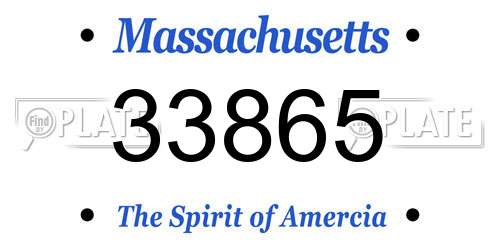33865 Massachusetts License Plate