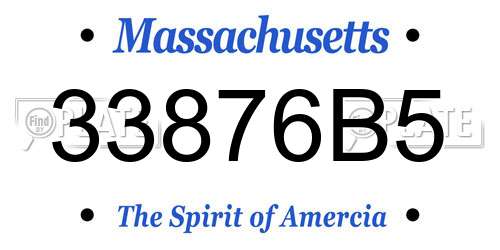 33876B5 Massachusetts License Plate