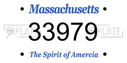 33979 Massachusetts License Plate