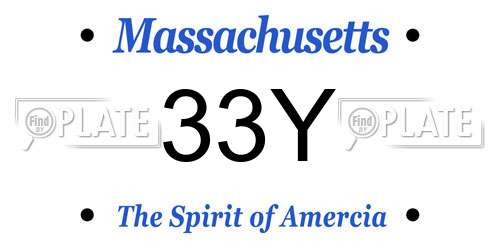 33Y Massachusetts License Plate