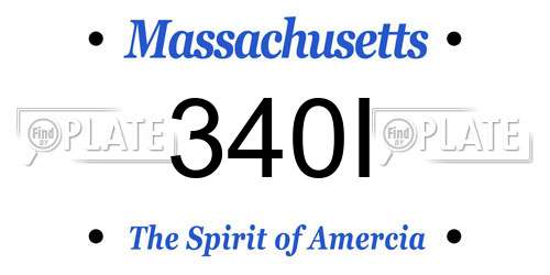 340I Massachusetts License Plate