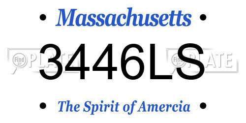 3446LS Massachusetts License Plate