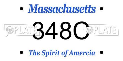 348C Massachusetts License Plate