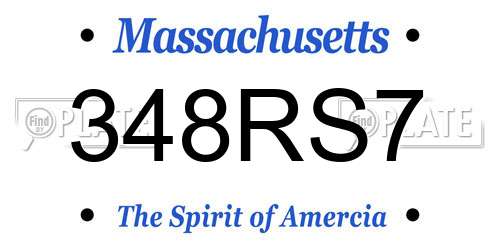 348RS7 Massachusetts License Plate