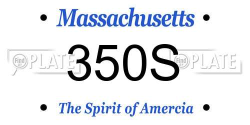 350S Massachusetts License Plate