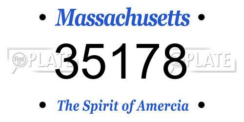 35178 Massachusetts License Plate