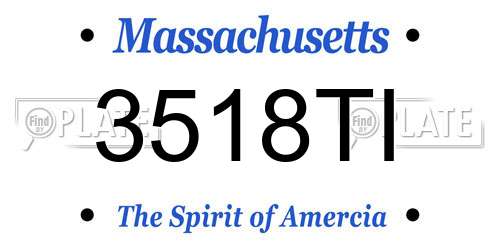 3518TI Massachusetts License Plate