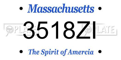 3518ZI Massachusetts License Plate