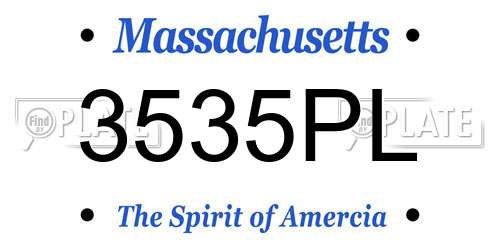 3535PL Massachusetts License Plate