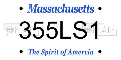 355LS1 Massachusetts License Plate