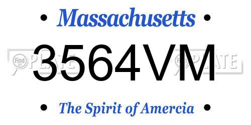 3564VM Massachusetts License Plate