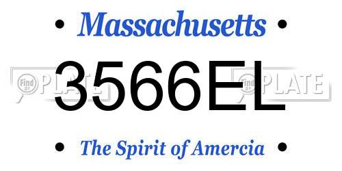3566EL Massachusetts License Plate