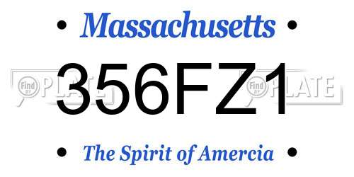 356FZ1 Massachusetts License Plate
