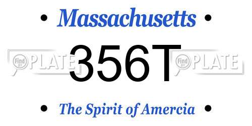 356T Massachusetts License Plate