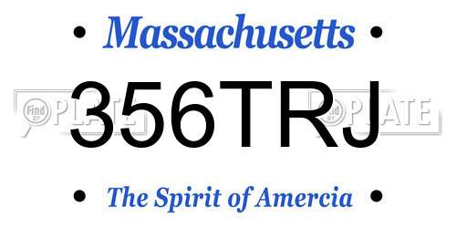 356TRJ Massachusetts License Plate