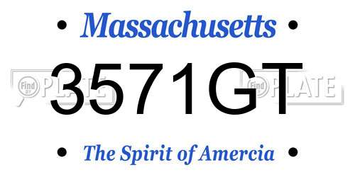 3571GT Massachusetts License Plate