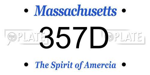 357D Massachusetts License Plate