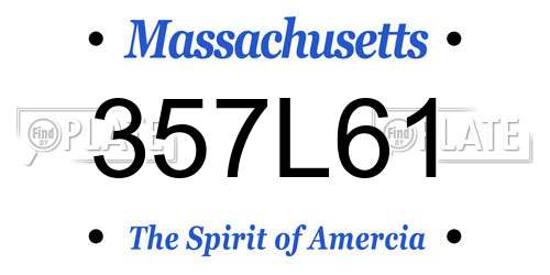 357L61 Massachusetts License Plate