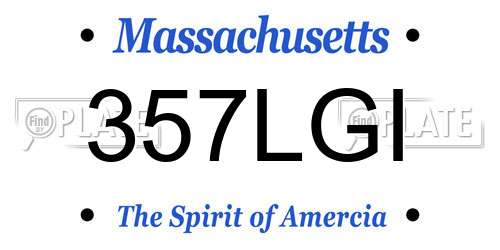 357LGI Massachusetts License Plate