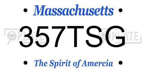 357TSG Massachusetts License Plate